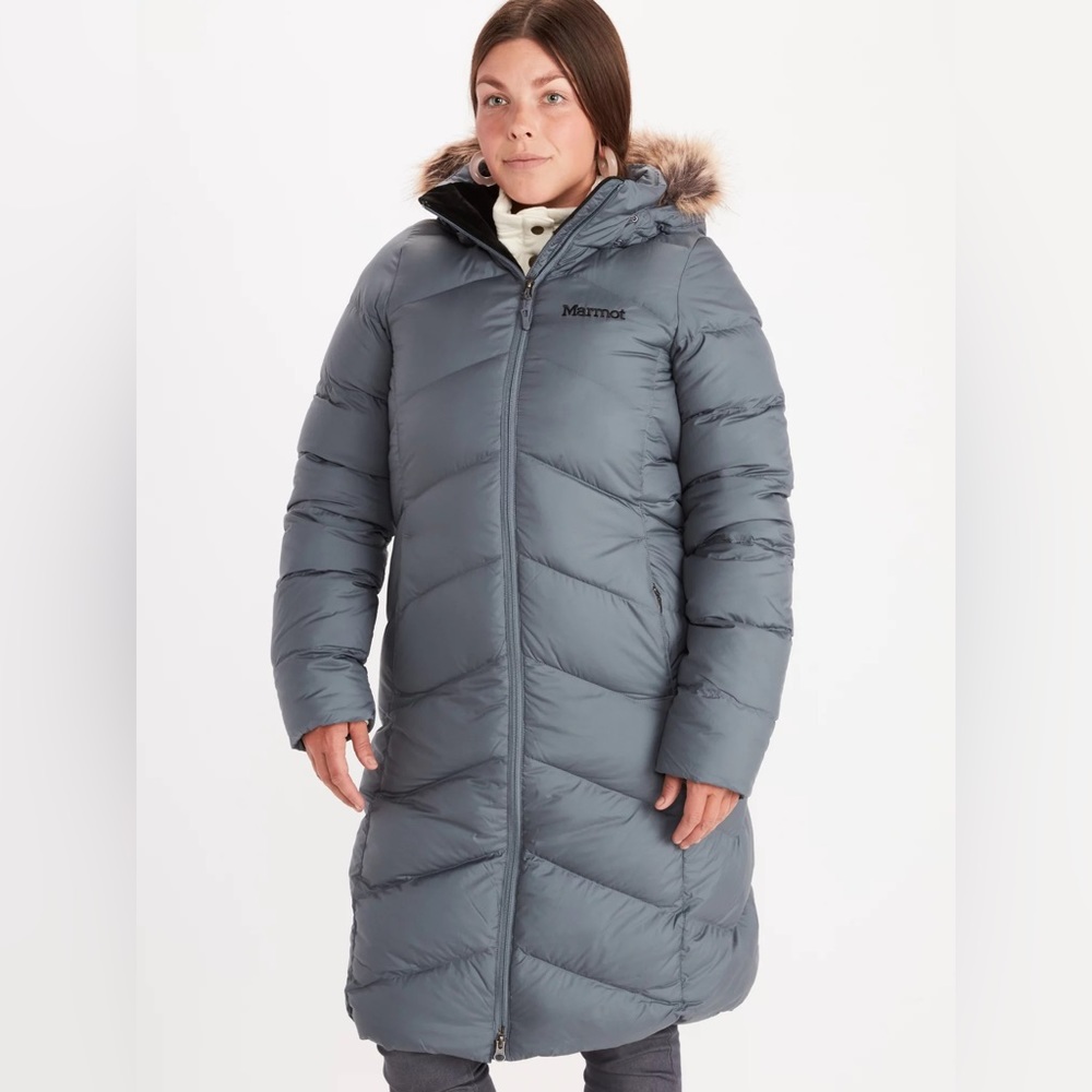 Women’s Marmot Montreaux Down Parka, Steel Onyx Color, Size L